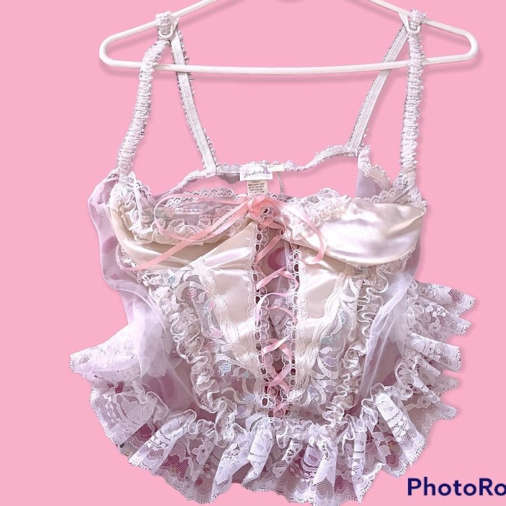 Frederick’s of Hollywood Vintage Pastel Corset Cami